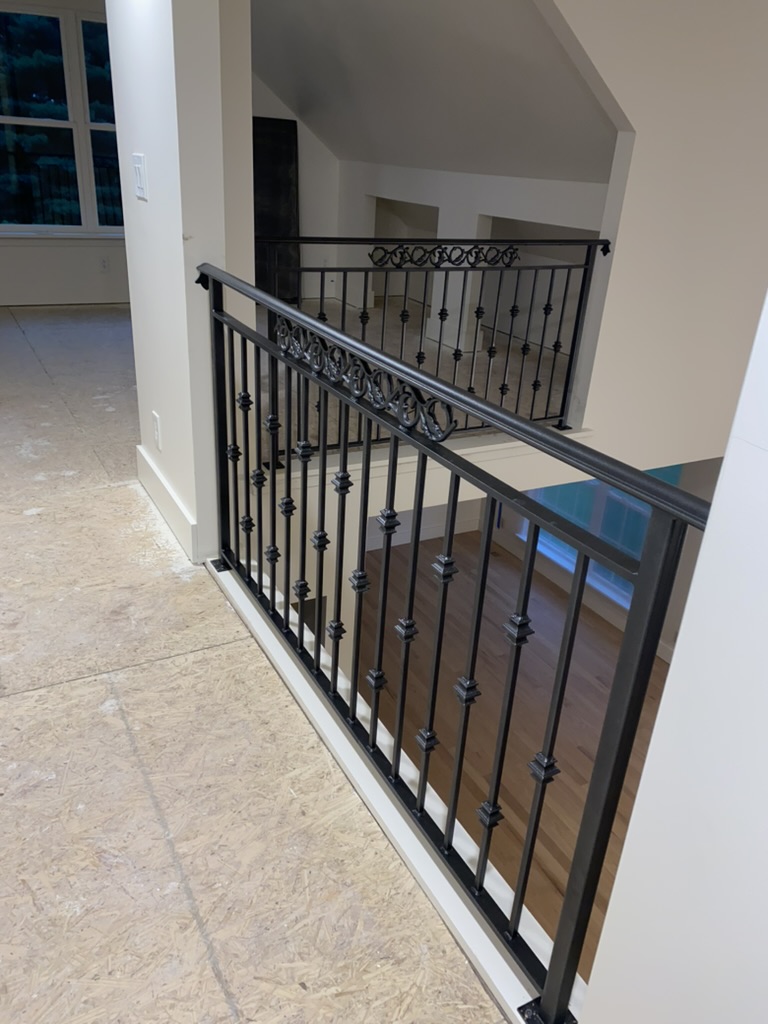 custom metal fabrication nashville | railing for upstairs area in home